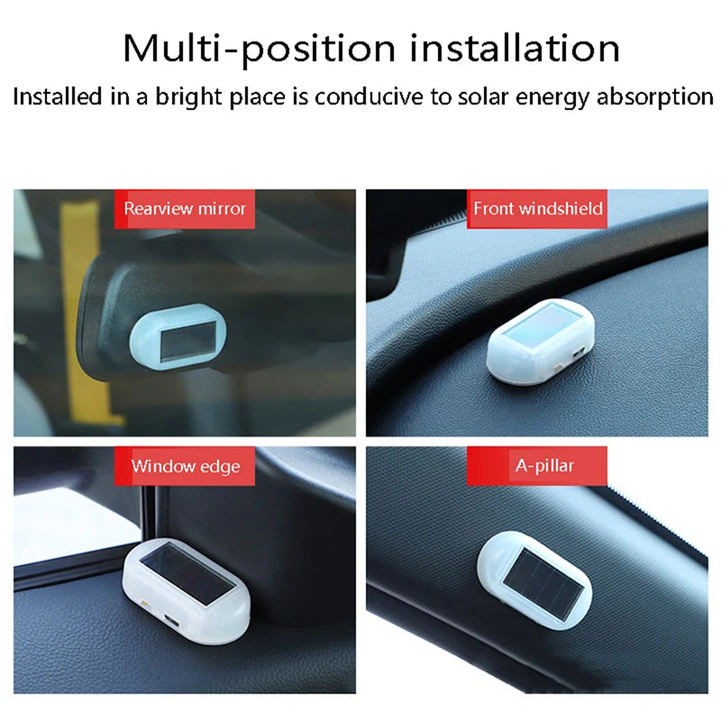 Lampe de signalisation imitation "sécurité" pour voiture imitation. Lampe d'alarme à LED solaire