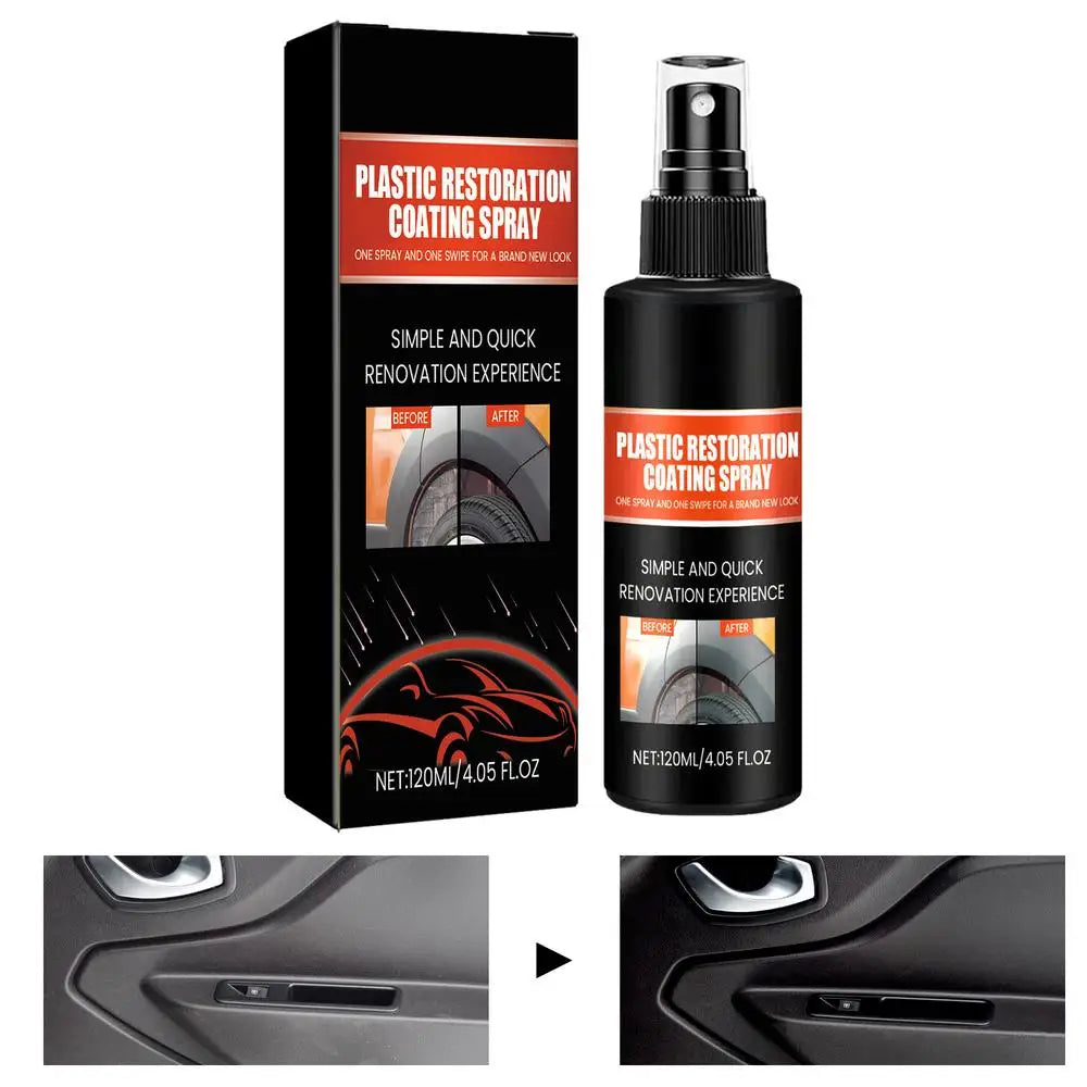 Spray rénovation plastique pour voiture (intérieur) 120ml