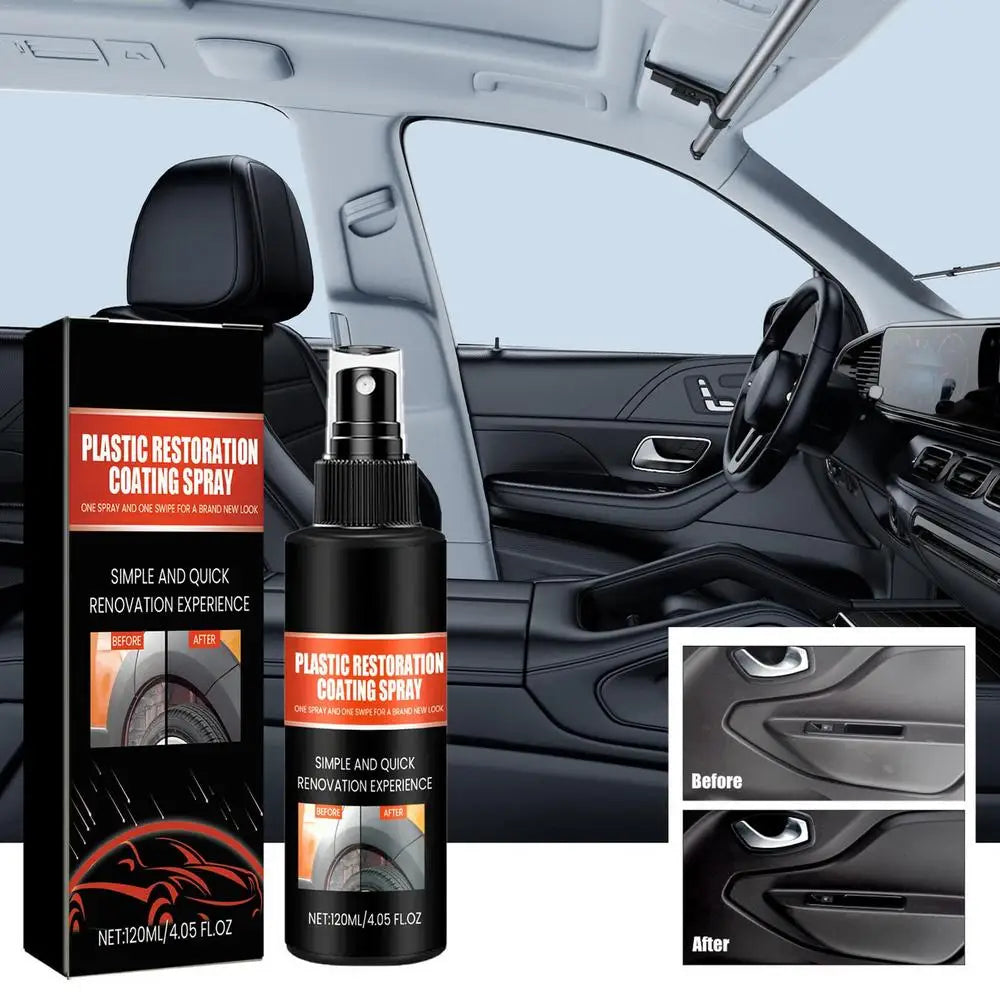 Spray rénovation plastique pour voiture (intérieur) 120ml