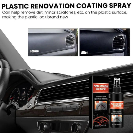 Spray rénovation plastique pour voiture (intérieur) 120ml