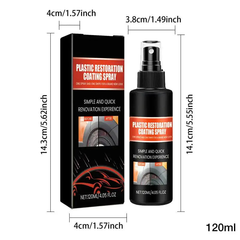 Spray rénovation plastique pour voiture (intérieur) 120ml